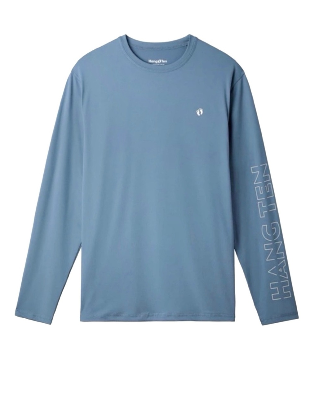 NEW WITH TAGS-Hang Ten Men's Long Sleeves Crew Neck SPF 50+ Sun T-Shirt Gray MD